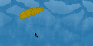 An image of a person paragliding