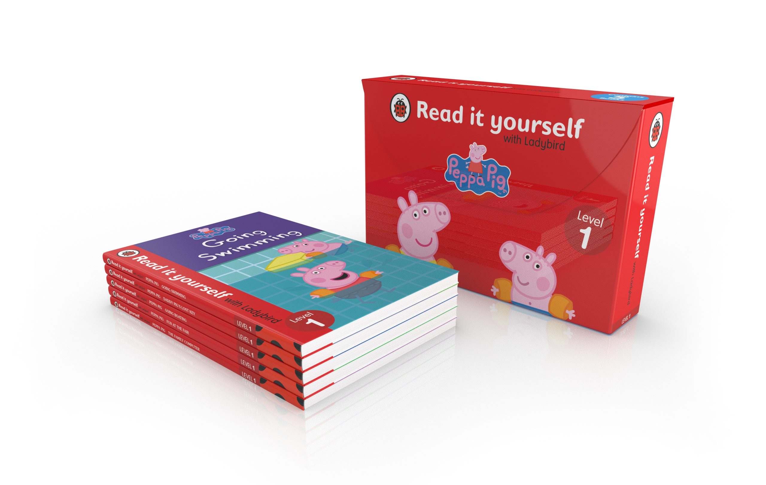 Peppa Pig Read It Yourself Tuck Box Level 1: 5 Books Tuck-Box Set (The Family Computer, Going Swimming, Fun at the Fair and More)