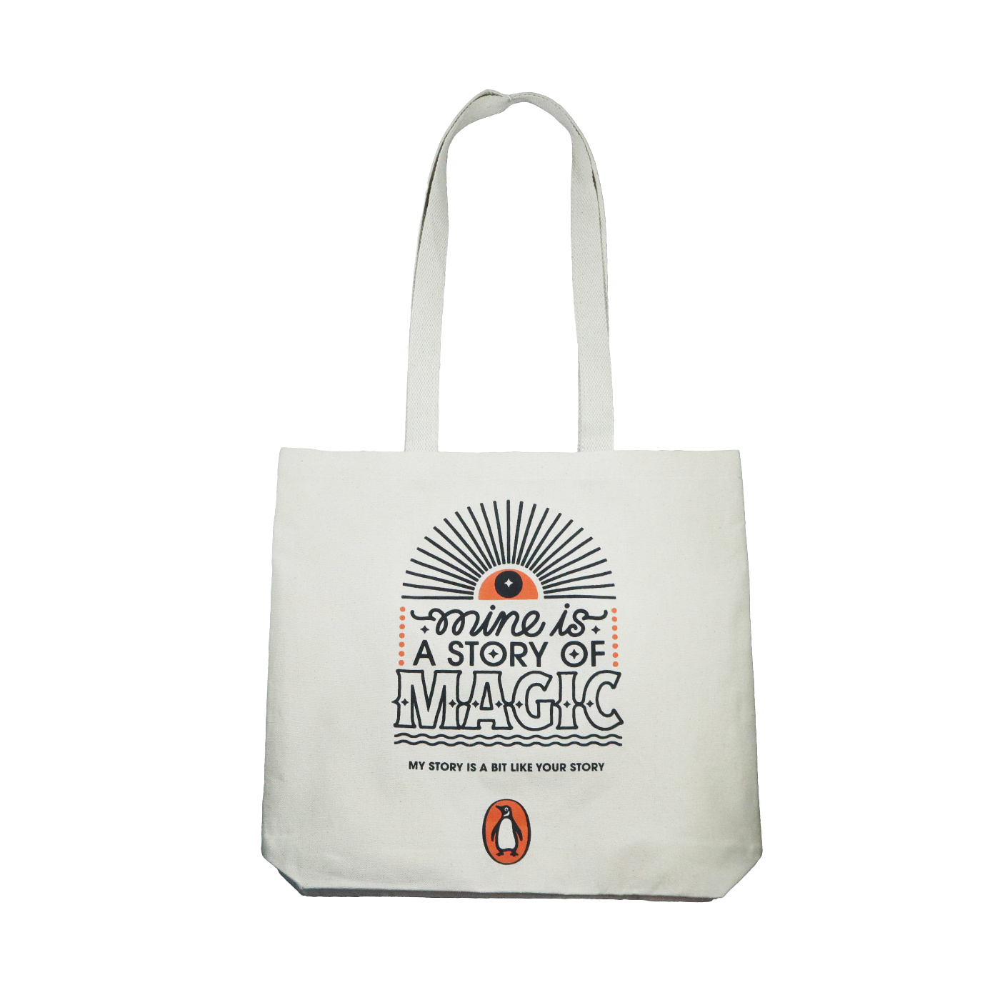 Mine is A Story of Magic Penguin Tote Bag