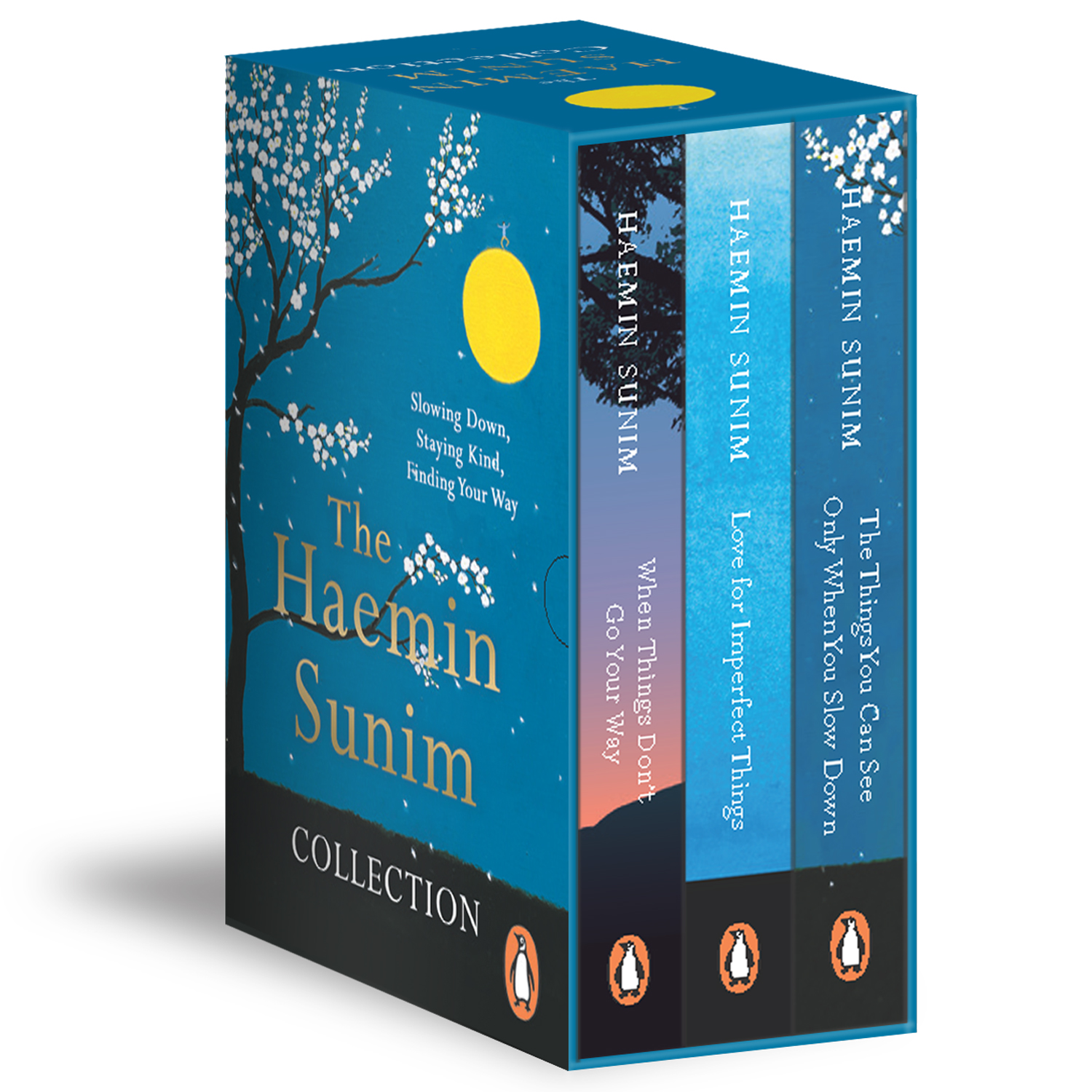 HAEMIN SUNIM 3 BOOKS BOXSET: The Things You Can See Only When You Slow Down, Love for Imperfect Things and When Things Don’t Go Your Way – Mindfulness, Healing and Calm Gift Set