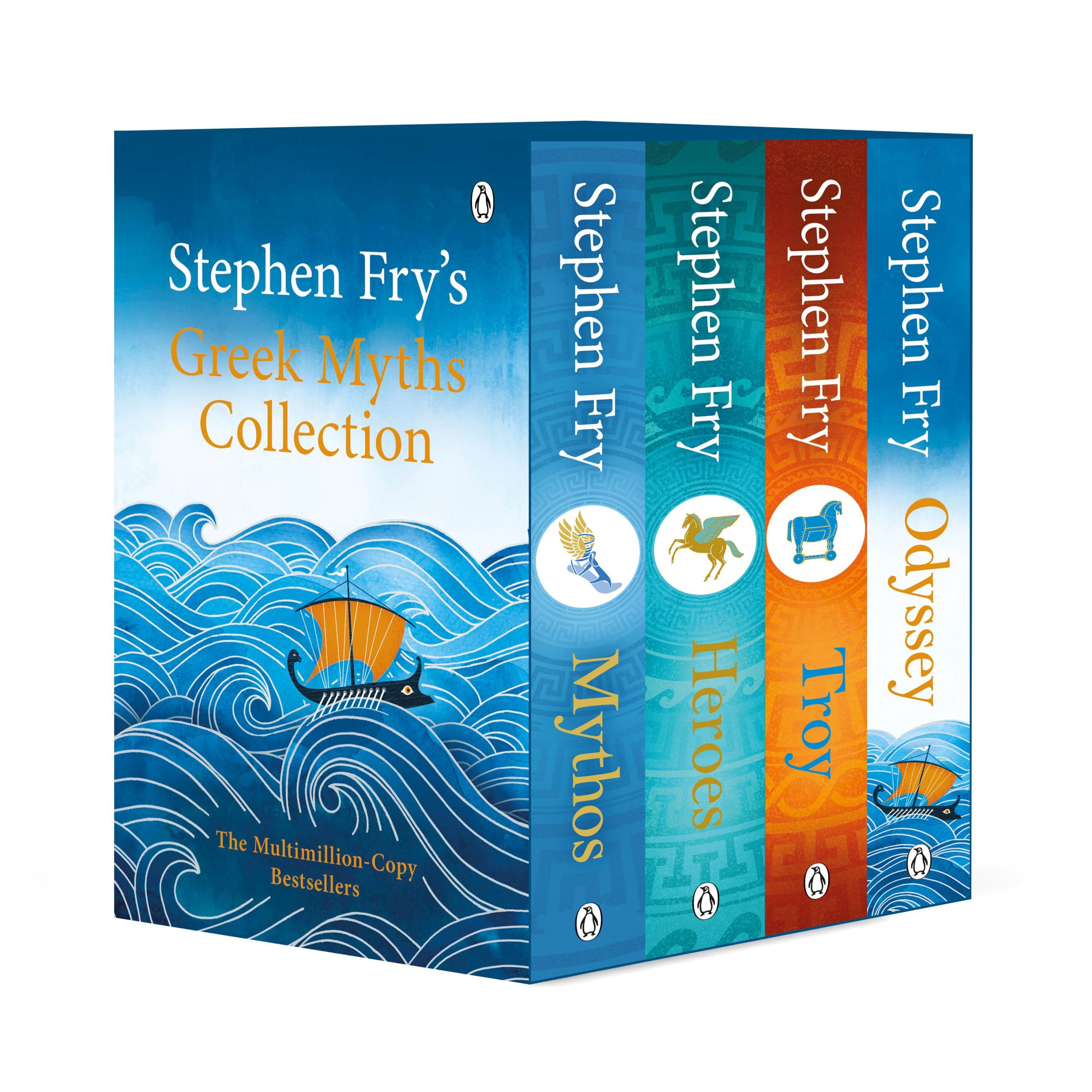 Stephen Fry's Greek Myths Collection: 4 Book Box Set | Mythos, Heroes, Troy and Odyssey | Greek Mythology Books | Illustrated Ancient Greek Legends | Gift for Mythology Lovers