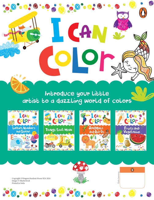 I Can Color Pack (Pack of 4 Books) (Penguin Early Learning Series