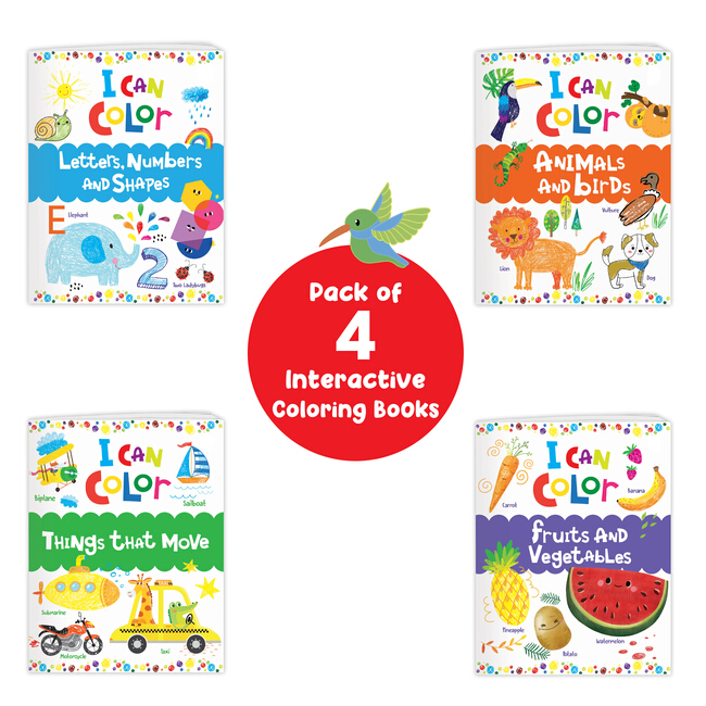 I Can Color (Pack of 4 Books)